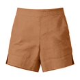 thumbnail image 4 of Shorts for Women High Waisted Only Moment Lounge Sweat Shorts Cotton and Linen Summer Workout Casual Lounge Shorts Orange,2XL, 4 of 5