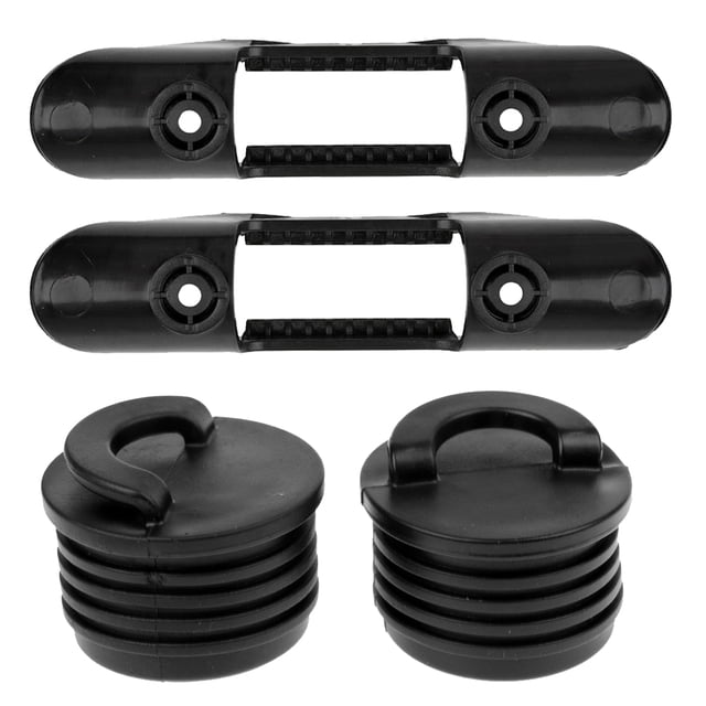 2 Pcs de Portarrollos de Pletas Kayakcon Scupper de Color Negro de Plasticó Sunnimix Sostenedor del clip de la paleta del kajak