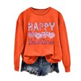 thumbnail image 4 of Uootdi Heart Printed Sweatshirts for Women Funny Love Heart Letter Print Graphic Long Sleeve Shirts Crewneck Pullover Top Holiday Pullover Outfits Gift, 4 of 6