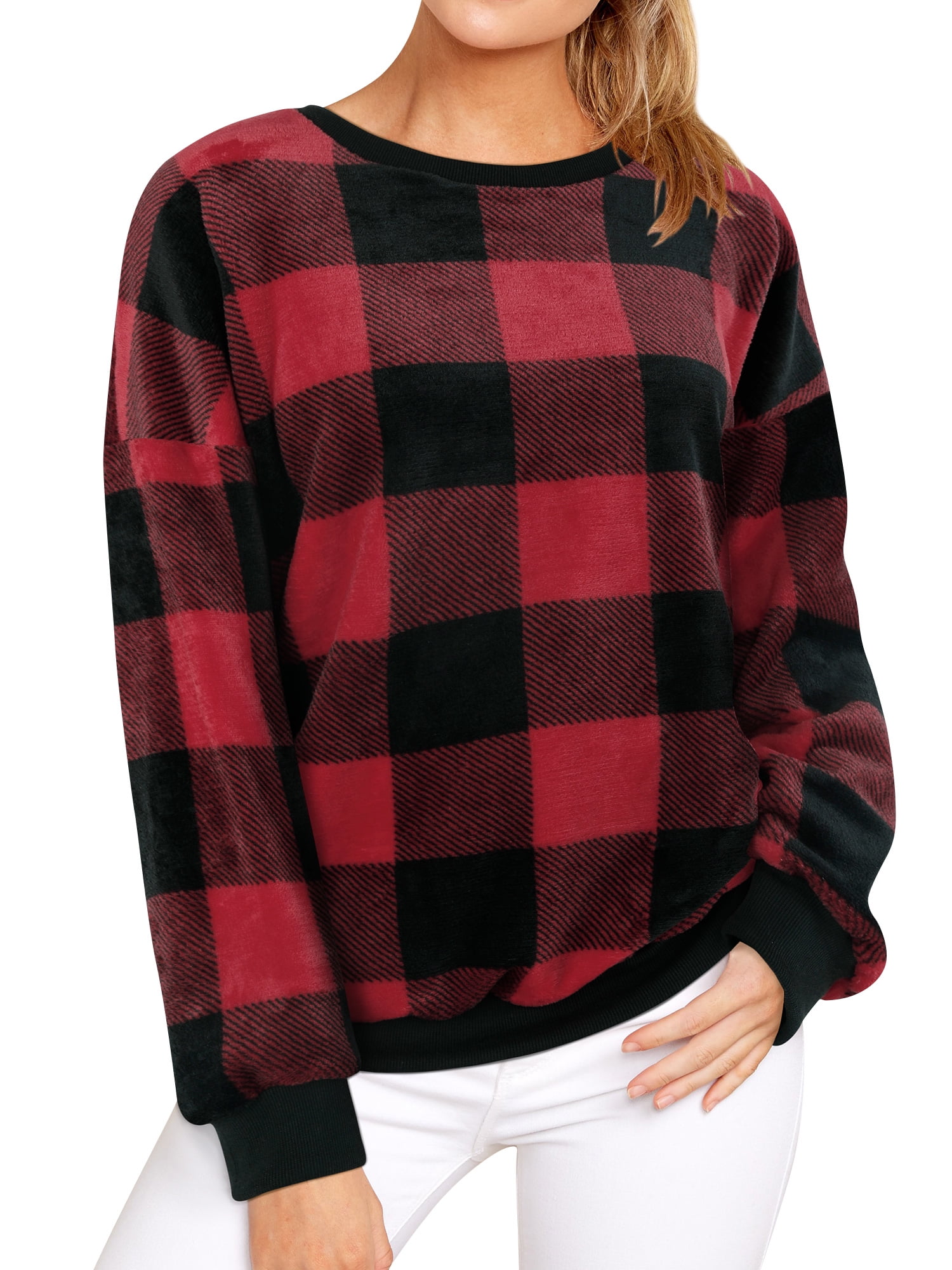 checkered sweatshirt