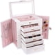 thumbnail image 1 of Caja Organizador Joyero Kendal Grande con más de 20 Compartimientos Espejo Piel Blanco Kendal LJC-SHD5CM, 1 of 2