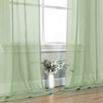 thumbnail image 5 of OVZME Light Green Sheer Curtains 84 inch Length 2 Panels Set, Semi Transparent Voile Rod Pocket Sheer Window Drapes for Bedroom Living Room Dining Wedding Party Backdrop, Each 42W x 84L, 5 of 8
