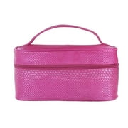 Lemondrop-Chic & Classy Insulated Cosmetics Bag For The Minimalist Cosmoqueens, Pink Reptilian