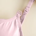 thumbnail image 5 of qolati Nursing Tank Tops for Breastfeeding Sports Maternity V Neck Soft Camisole Shirts with Built in Bra Pink XL, 5 of 9