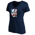 thumbnail image 2 of Women's Navy Vegas Golden Knights Banner Wave Logo V-Neck T-Shirt T-Shirt, 2 of 3