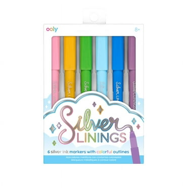 Ooly Silver Linings Outline Markers - Set of  6
