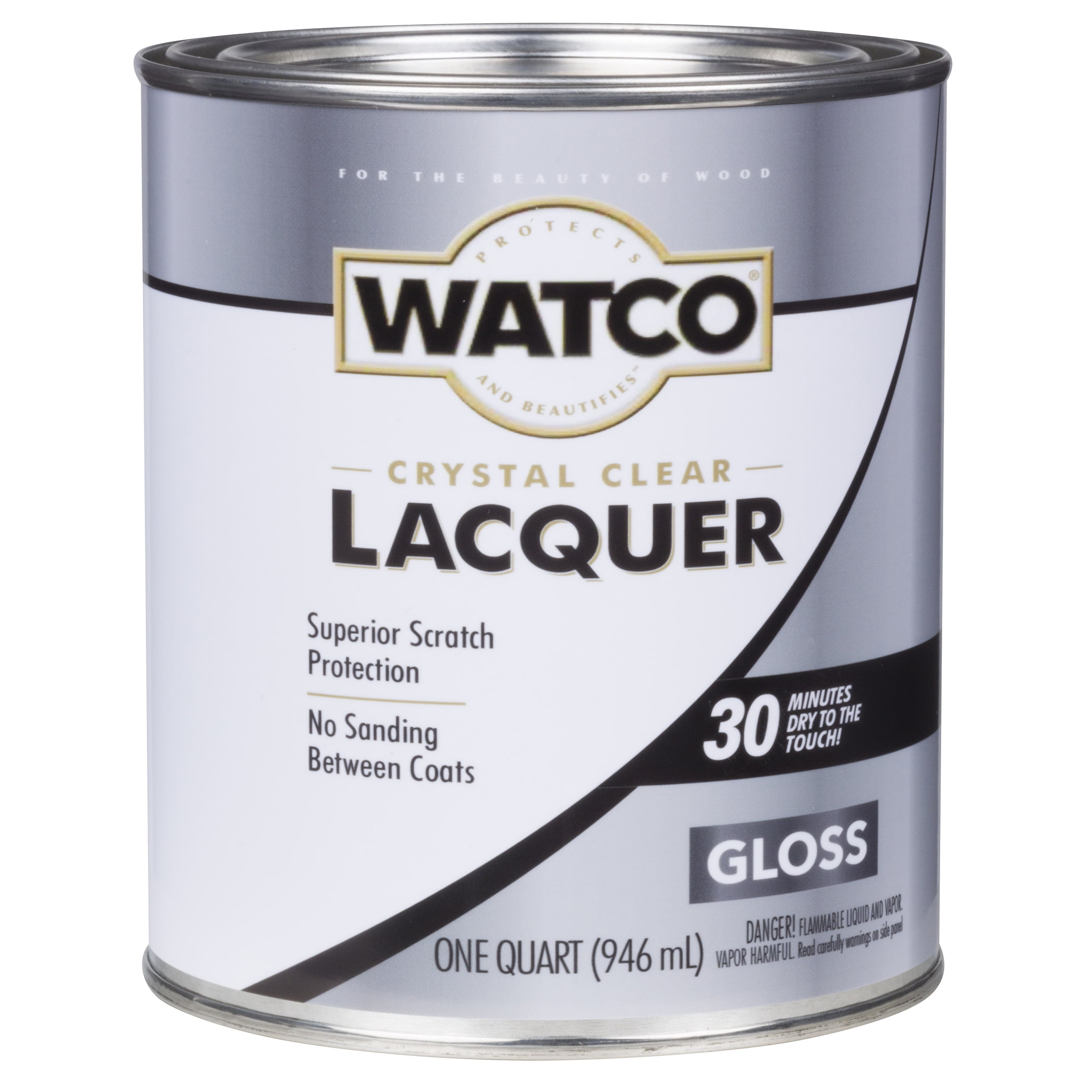 Clear, Watco Lacquer Wood Finish, Gloss-303238, Quart