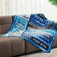 thumbnail image 2 of Gifts for Fathers Day for Husband from Daughter, Birthday Gifts for Husband Who Wants Nothing, Husband Soft Throw Blanket from Wife, Christmas Bday Present for Husband from Sons Size 50"x60", 2 of 5