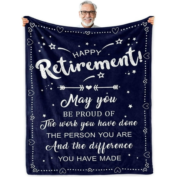 Retirement Gifts for Women Men 2024 Retirement Gift for Women Coworker Leaving Gifts for Women Funny Retirement Gifts for Women Happy Retired Gifts for Women Friends Throw Blanket 60"*80" Red