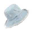 thumbnail image 4 of KAKOWELY Sombrero de pescador de mezclilla, sombrero de pescador, sombrero de protección solar, gorras de pescador para verano, 4 of 5