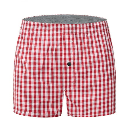 

Mens Pajamas Set Boxer Briefs Pajama Plaid Casual Household Home Shorts Pants Underwear Hot