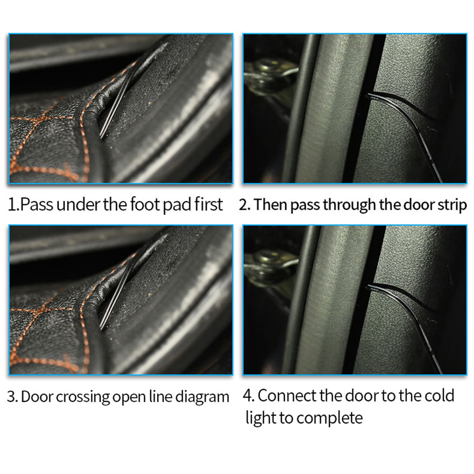 Hibibud GWONG Car Ambient Light Decorative Eye-catching DIY Car Interior LED Wiring Neon Light Strip for Bike