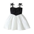 thumbnail image 3 of PLHWHYQ Toddler Girls Sleeveless Contrast Tutu Dress, Bow Accent A-Line Outfit for Parties and Special Occasions Black 3-4 Years, 3 of 9