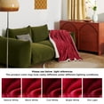 thumbnail image 2 of Sherpa Fleece Throw Blanket Twin Size Red - Thick and Warm, Soft Fuzzy Blanket, 60x80 inches, 2 of 6