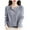 Grey, variant on GDREDA Women's Crewneck 100% Merino Wool Sweater 2024 Spring Fall Solid Long Sleeve Seamless Knitted Cardigan Sweater Khaki,M