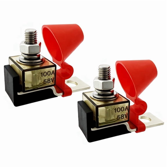 Boat and RV Ready MRBF Terminal Fuses Block Kit, 58V DC, 100 Amp, IP66 Waterproof, 2-Pack