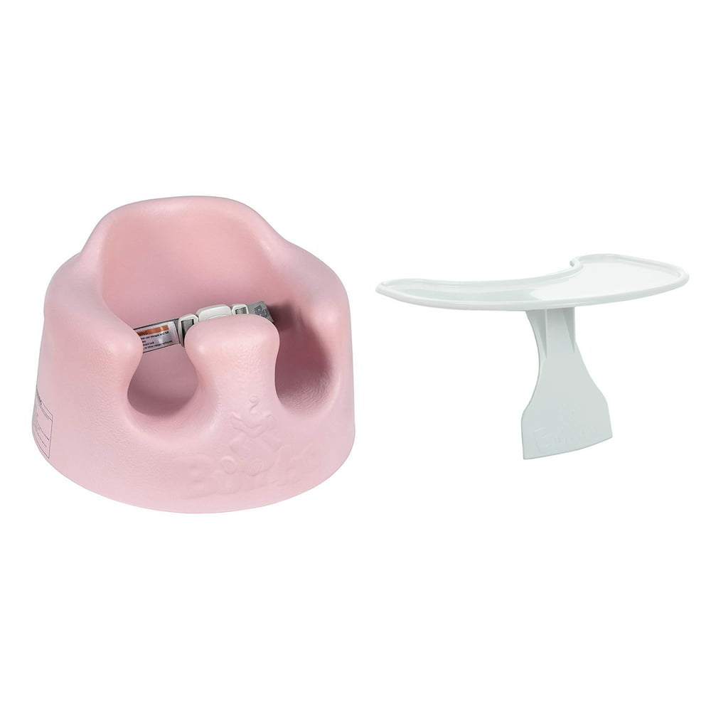 Bumbo Baby Foam Wide Floor Seat with Play Top Tray Attachment, Pink