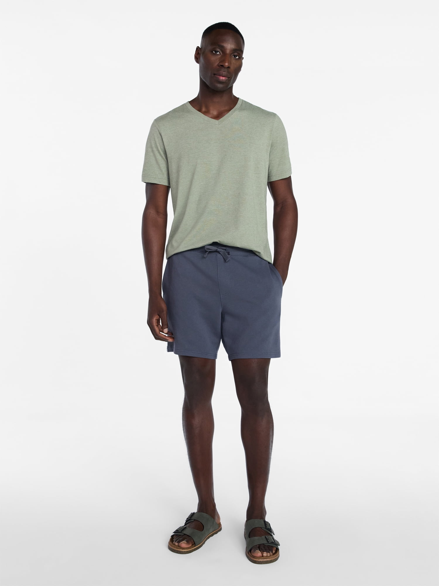 George Men's Washed Terry Shorts 8", Size S-3XL