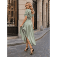thumbnail image 3 of Tbfashion Plus Size Women V Neck Maxi Dress A Line Flowy Hem Dresses for Wedding L-5XL, 3 of 3