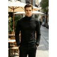 thumbnail image 2 of Men Casual Turtleneck Slim Fit Basic Tops Lightweight Long Sleeves Top Underwear Male Blouse T-Shirt, 2 of 6