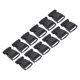 thumbnail image 1 of Hebillas de plástico Uxcell 12 paquetes Clips de liberación lateral rápida negras de 39 mm, 1 of 5