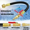 thumbnail image 3 of ABPETE RV Winterizing Kit Water Line Blowout Adapter Fitting with Shut Off Valve, 12" RV Winterizer Blow Out Plug to 3/4" Garden Sprinkler Hose Faucet Boat Camper Trailer Air Compressor Quick Connect, 3 of 7
