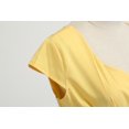 thumbnail image 6 of Women Hepburn Vintage 1950s Retro Style Swing Dresses V-neck Short Sleeve High Waist, 6 of 7