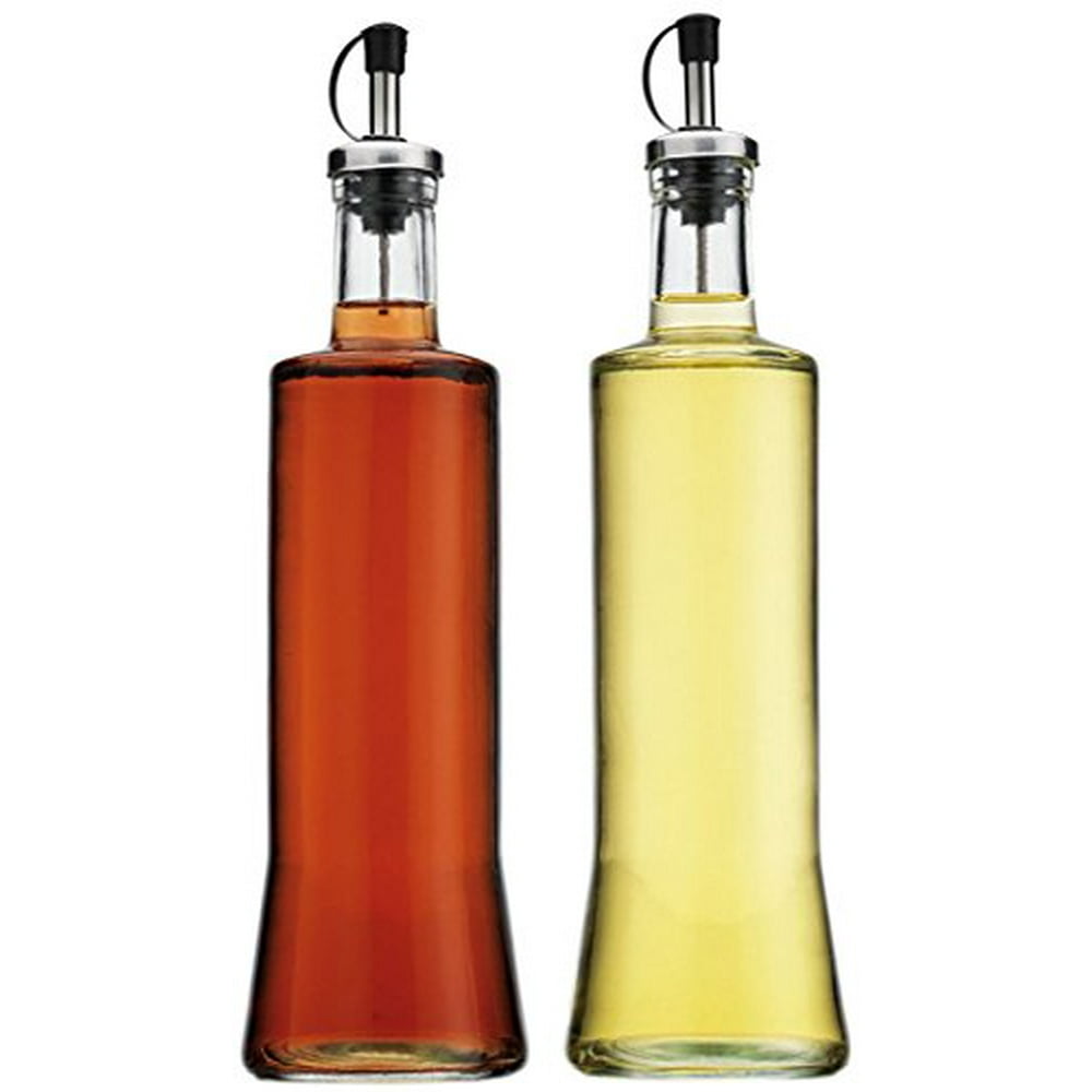 Palais Glassware Oil & Vinegar Clear Glass Dispenser Cruet Bottle, with