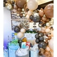 thumbnail image 2 of 102 piezas de globos de látex de helio marrón para niñas, mujeres, cumpleaños, bodas, baby shower, decoración de fiesta de bautismo, 2 of 5