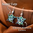 thumbnail image 5 of Abalone Shell Turtle Earrings for Women in 925 Sterling Silver Dangle Earrings - Boho Beach Sea Turtle Jewelry for Women Birthday Christmas Gifts for Womens, 5 of 7