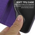 thumbnail image 6 of Compatible with For iPhone 13 Luxury PU Leather Wallet Card Slots Case, Shockproof and Anti-Scratch Kickstand Strap Rugged 360 Protection Case Cover For Apple iPhone 13,Purple, 6 of 8