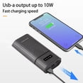 thumbnail image 4 of MesaSe Power Bank Case  Convenient Welding-free Fireproof Shockproof Fast Charging with LED Flashlight 2 X 18650 21700 Battery Charger Case DIY Box for Smartphone, 4 of 10