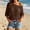Coffee women summer off shoulder top a1, variant on Women Summer Off Shoulder 3/4 Sleeve Hollow Out Crochet Casual Pullover Tops Basic Boho Vacation Loose Tshirt, White 2XL