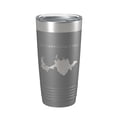 thumbnail image 1 of Meduxnekeag Lake Map Tumbler Travel Mug Insulated Laser Engraved Coffee Cup Maine 20 oz Dark Gray, 1 of 1