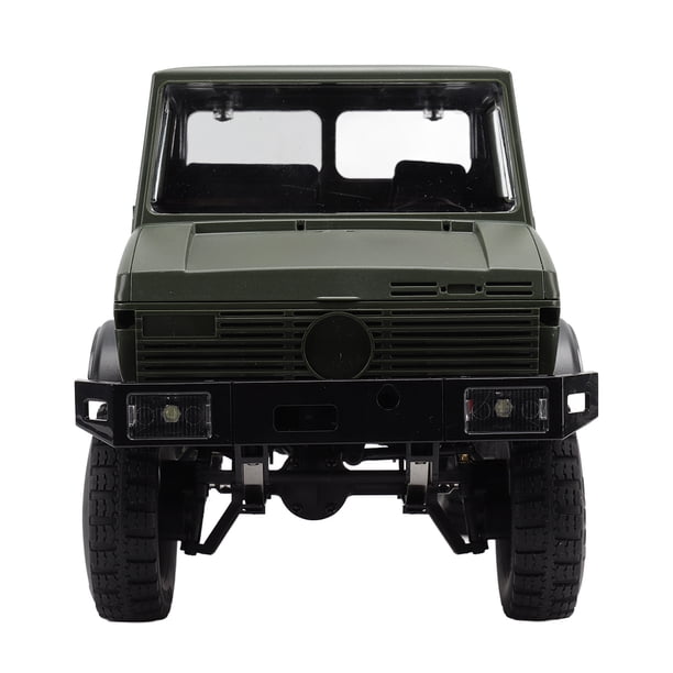 1:12 Escala Completa RC Truck 2.4G Control Remoto RC Coche de Escalada 4 Ruedas Tracción Off Road RC Coche con Juego de Lámparas para Niños Verde
