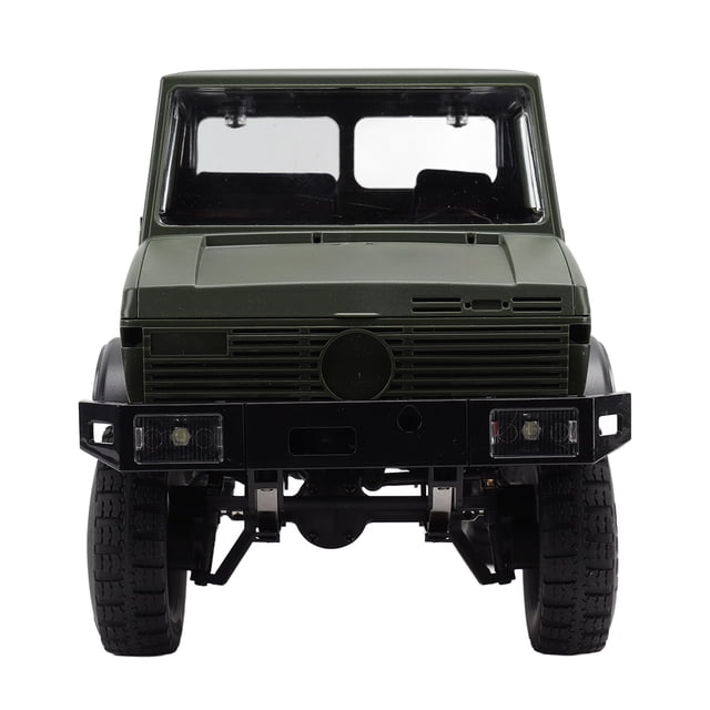 1:12 Escala Completa RC Truck 2.4G Control Remoto RC Coche de Escalada 4 Ruedas Tracción Off Road RC Coche con Juego de Lámparas para Niños Verde