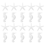 25pcs Resin White Seahorse for Home Wedding Party Decoration or Craft Diy Tank Decoration 5. 5cm and 6. 5cm