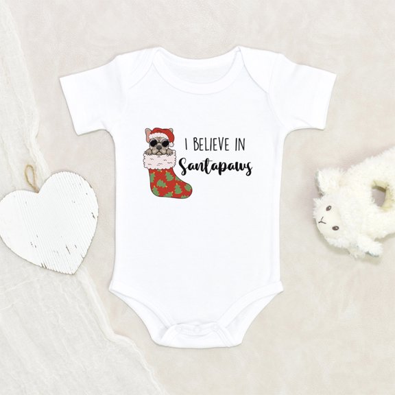 Newbabywishes - Believes Santapaws Baby Clothes for Boys and Girls - Christmas Dog Baby Clothing