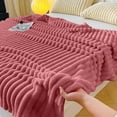 thumbnail image 4 of Flannel Fleece Throw Blanket Warm And Soft Striped Couch And Bed Blanket Cozy Microfiber Ribbed Sofa Decor For All Season T, 4 of 6