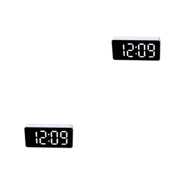 Reloj despertador digital LED Naiovety Control de voz Medidor de temperatura con luz nocturna 12/24H