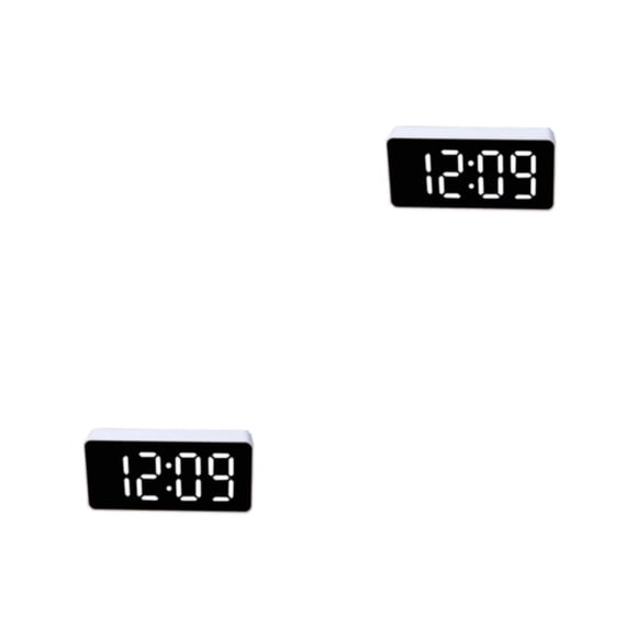 Reloj despertador digital LED Naiovety Control de voz Medidor de temperatura con luz nocturna 12/24H