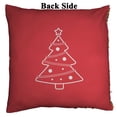 thumbnail image 2 of PKQWTM Christmas Tree Line Icon On Red Reversible Mermaid Cushion Cover Home Decor Sequin Pillow Case Size 20x20 inches, 2 of 2