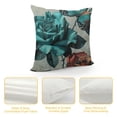 thumbnail image 4 of Chilfamy Romantic Rose Throw Pillow Covers Grunge Navy Blue Ombre Pillow Covers for Adult,Vintage Watercolor Artwork Cushion Cases,Oil Painting Butterfly Floral Decorative Square Pillow Cases White, 4 of 5