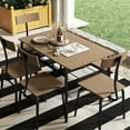 thumbnail image 5 of Kitchen Table Chairs Set of 6, Dining Table Set, 6-Piece Dining Room Table and Chairs with  for Home, Kitchen, 5 of 8