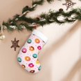 thumbnail image 7 of Yiaed Colorful Donuts Print Christmas Stockings, Christmas Stockings Hanging Ornaments, Christmas Stockings for Family Christmas Holiday Decorations, 7 of 7
