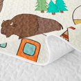 thumbnail image 5 of Catabedysis Cartoon Camping Quilt Full,Wildlife Camper Print Full Bedspread Sets For Boys,Multicolor,3Pcs, 5 of 7