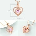 thumbnail image 2 of Cremation Jewelry Heart Urn Necklace for Women Birthstone Memorial Jewelry Pendant for Ashes for Human Pet, 2 of 5