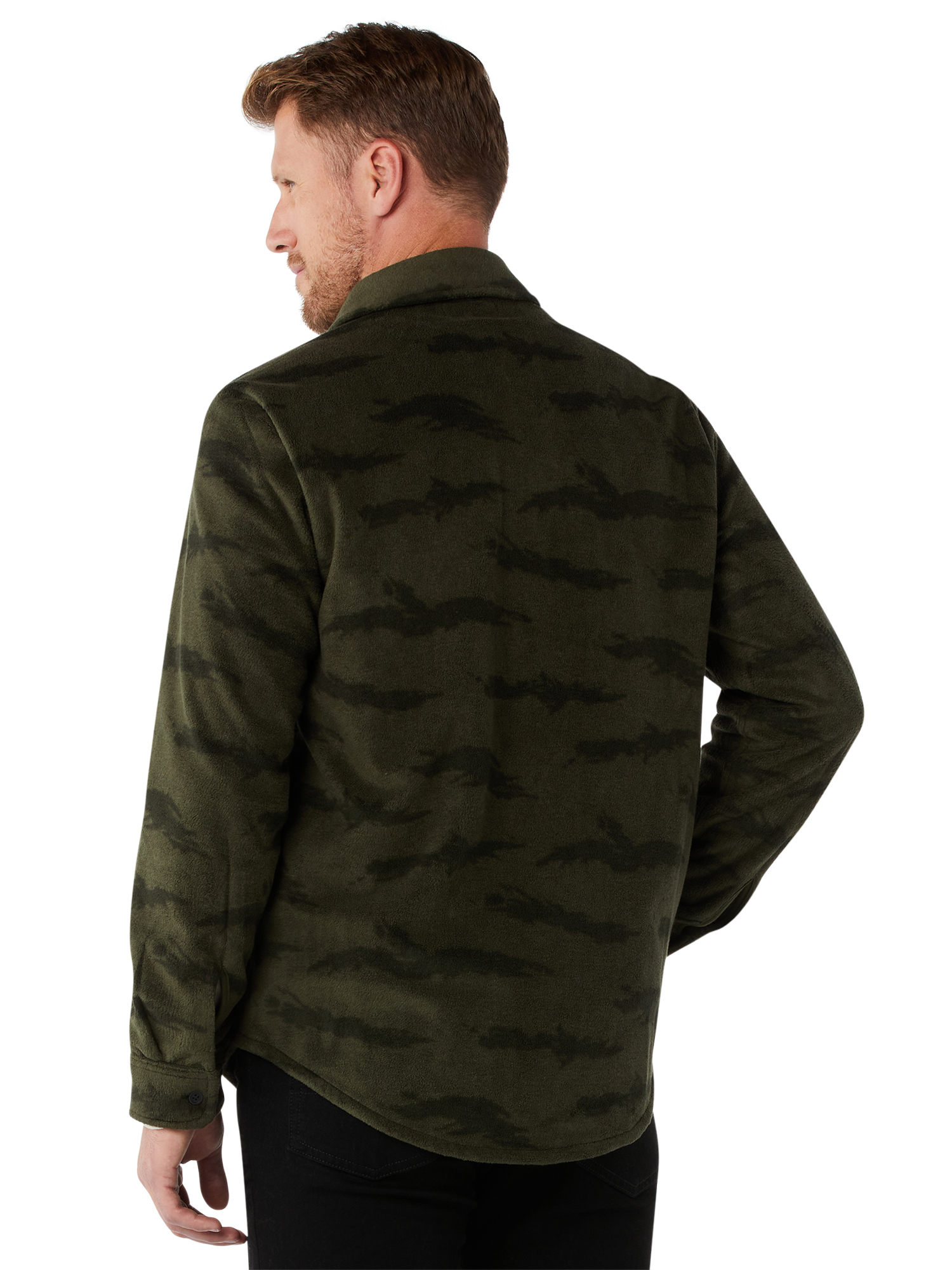 Free Assembly Men's Fleece Shirt with Two Pockets - image 4 of 6
