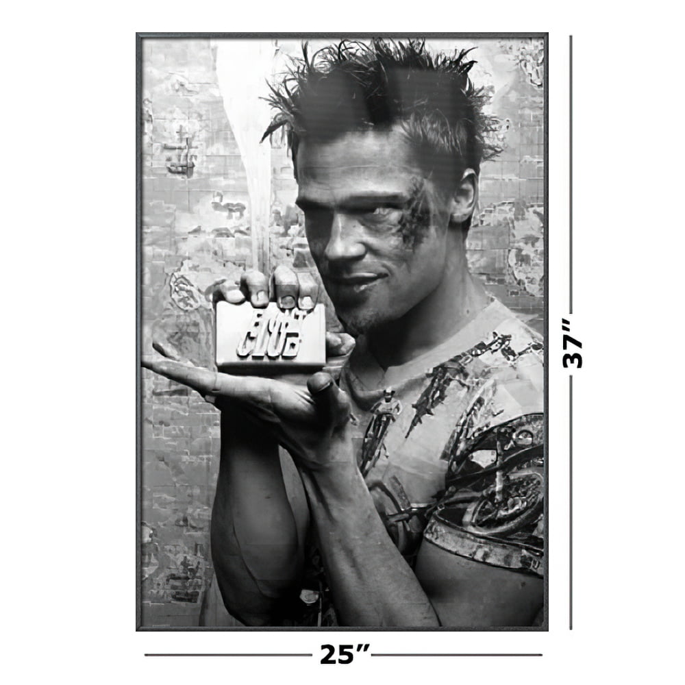 Fight Club - Framed Movie Poster / Print (Brad Pitt Holding Soap) (Size:  24