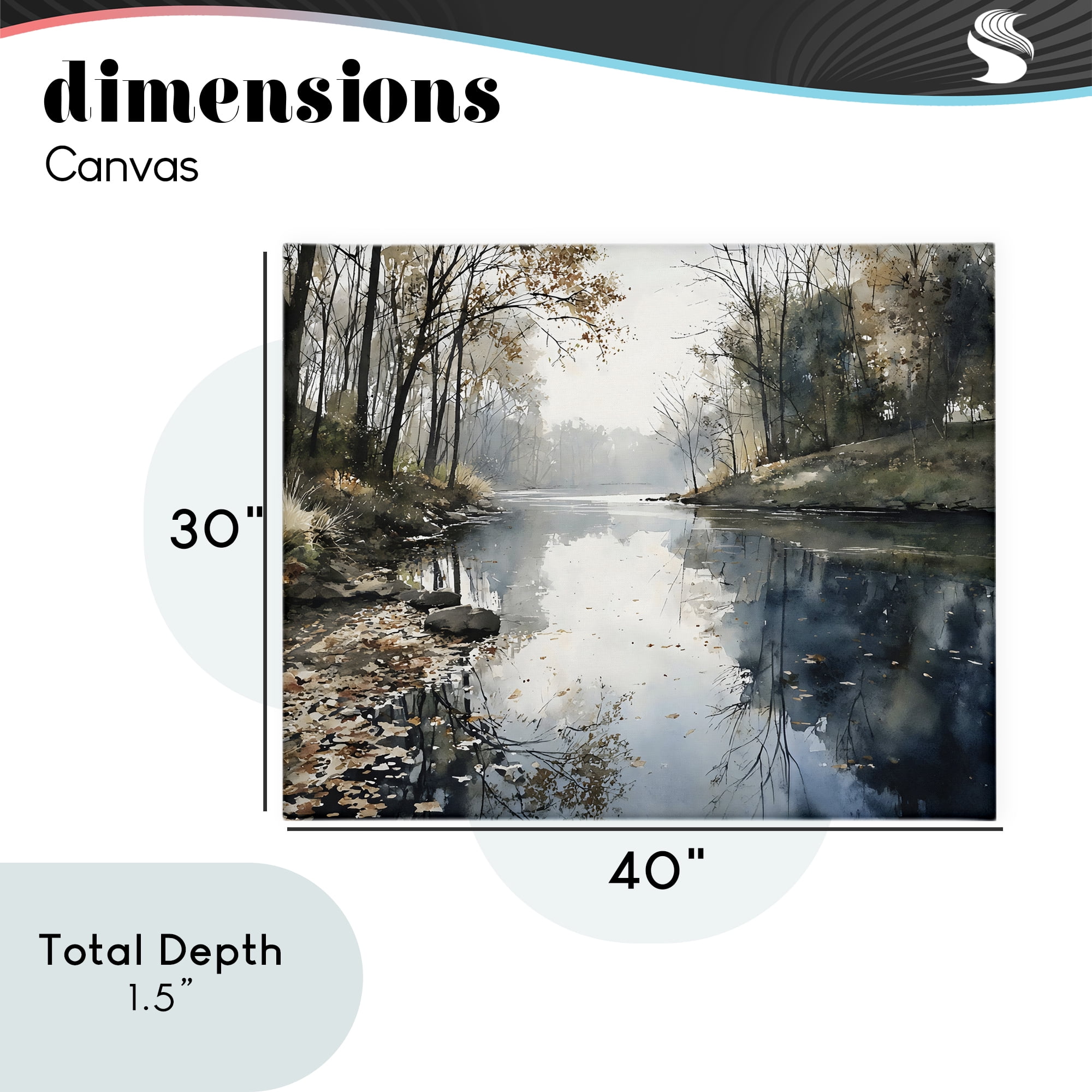 Stupell Industries Fall Lake Reflection Canvas Wall Art, design by Franklyn Gregory